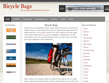 Tablet Screenshot of bicyclebags.org.uk